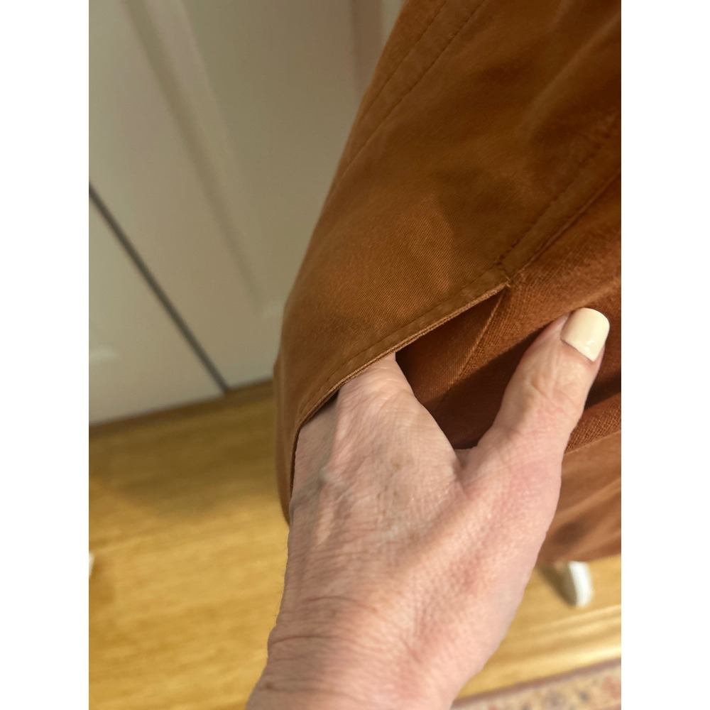 Soft Surroundings Santa Rosa Burnt Orange Tencel Toggle Jacket Pockets Medium - Picture 7 of 9